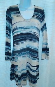 KAREN KANE blue stripe dress